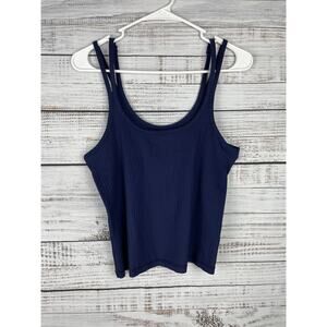 Adore Me Blue Sleep Tank Lounge NEW Medium Soft Stretch Pajama Comfort Ribbed